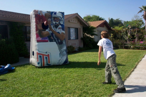 Sports Related Inflatables football toss ryan throwing